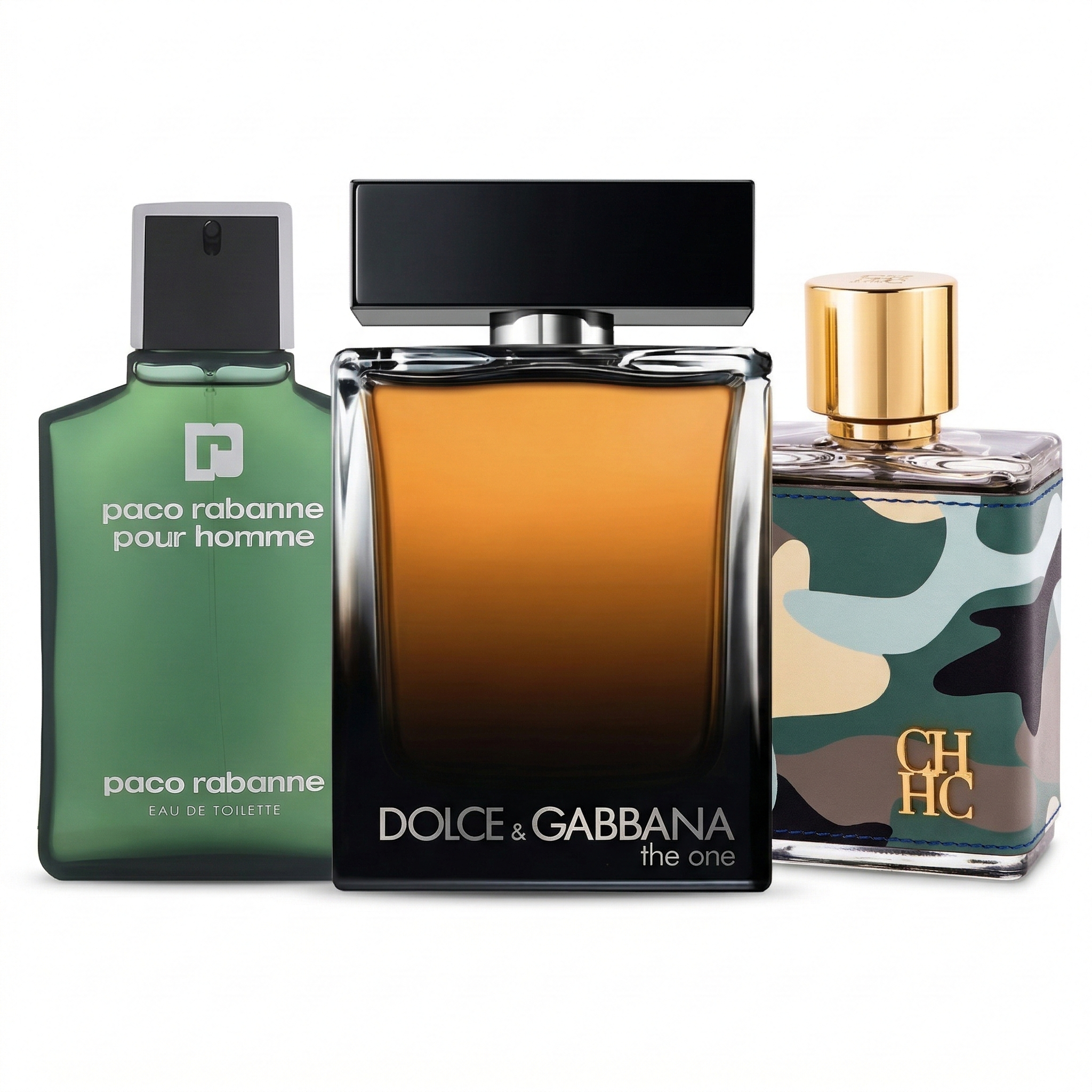 Set di 3 Profumi | CH Men Africa Carolina Herrera, The One Dolce & Gabbana, Pour Homme Paco Rabanne – 100ml